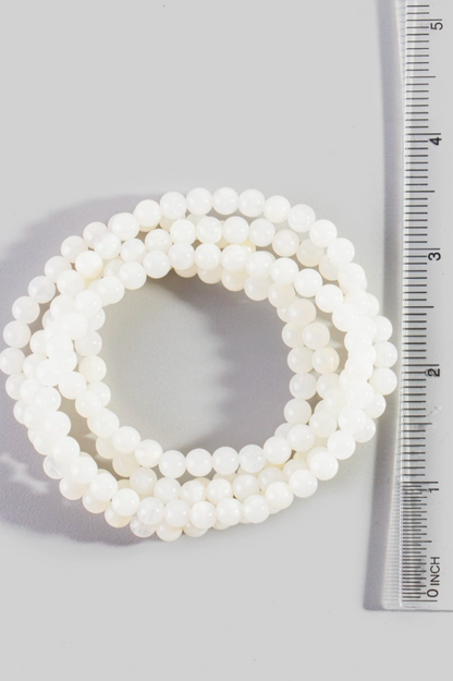 New Neighbors Beaded Bracelets Ivory