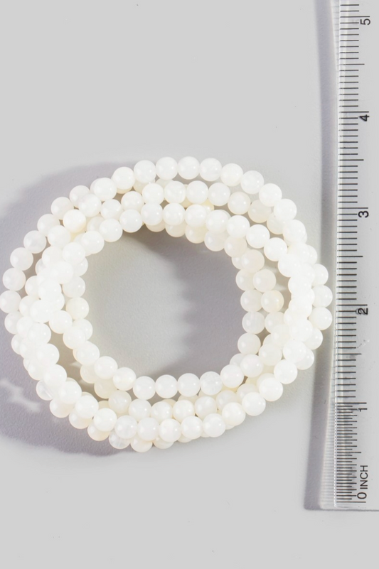 New Neighbors Beaded Bracelets Ivory