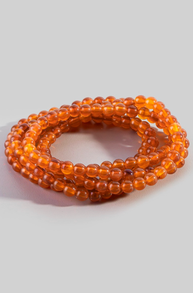 polished acrylic beaded stretch bracelet set