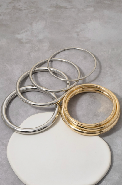 Once Or Twice Bangle Set Gold