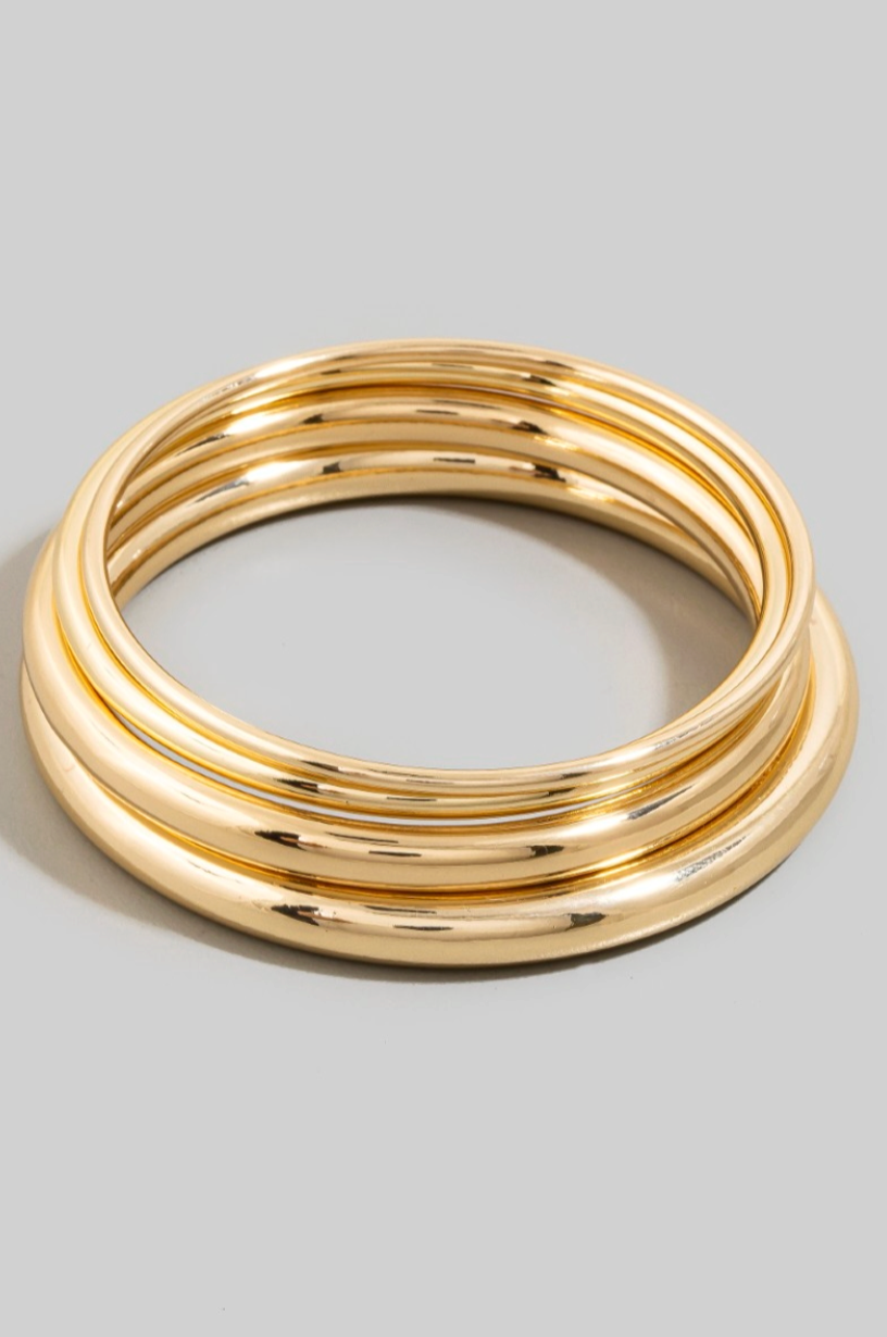 Once Or Twice Bangle Set Gold