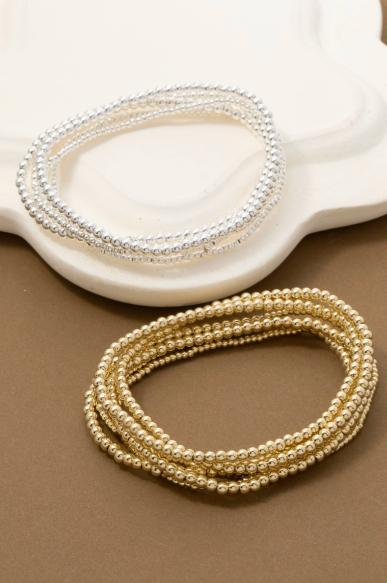 Time Is Now Bracelet Set Silver