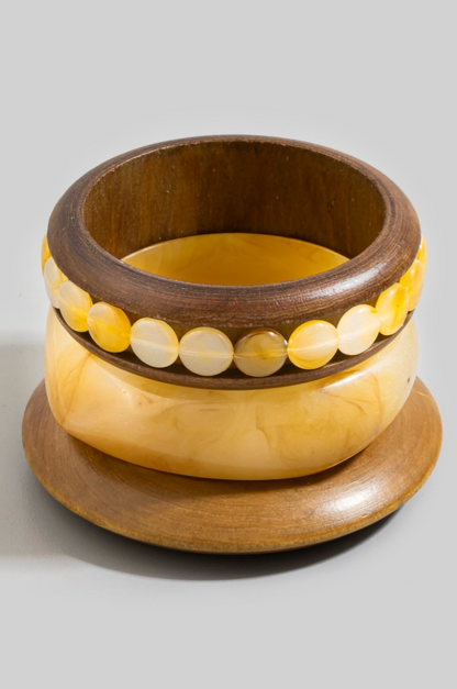 The Moment Wood Bangle Set