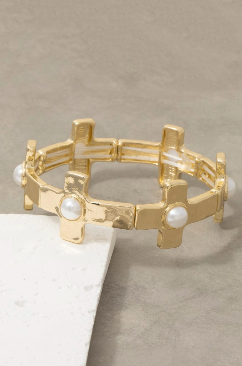 Hattie Cross Stretch Bracelet