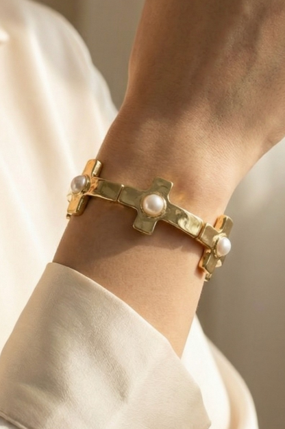 Hattie Cross Stretch Bracelet