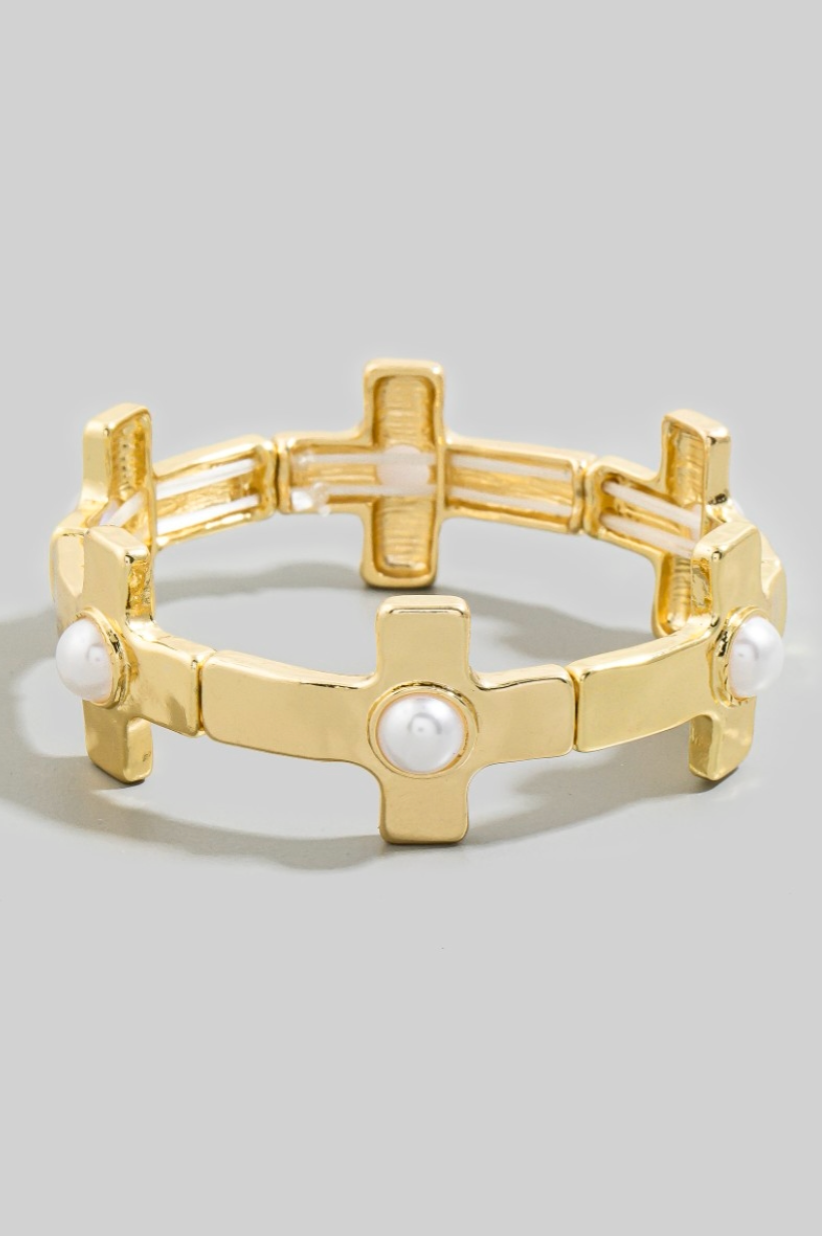 Hattie Cross Stretch Bracelet