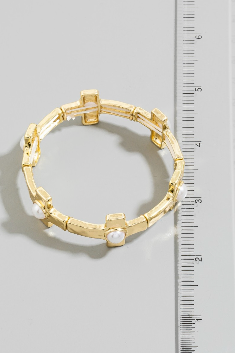 Hattie Cross Stretch Bracelet