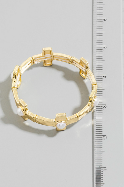 Hattie Cross Stretch Bracelet