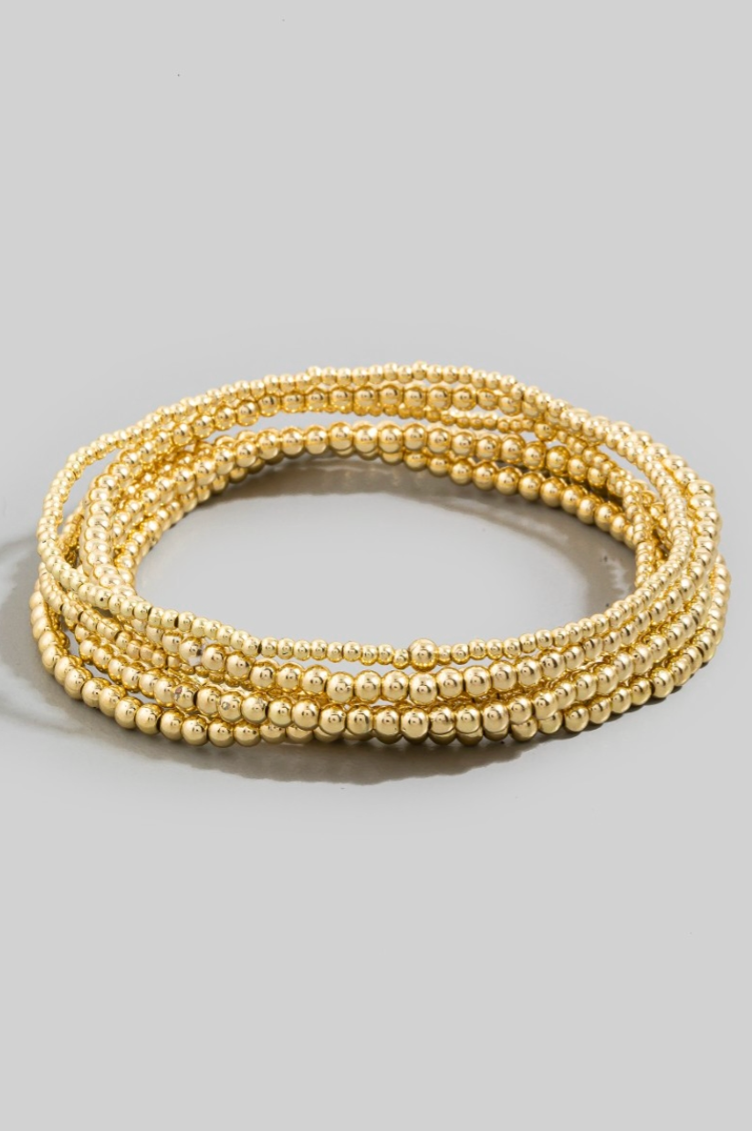 Time Is Now Bracelet Set Gold