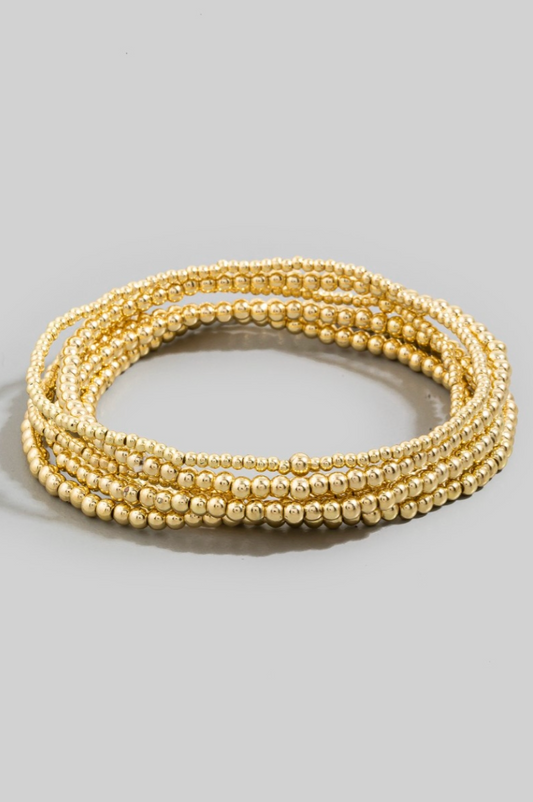 Time Is Now Bracelet Set Gold