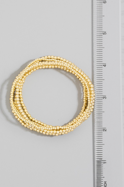Danielle Beaded Bracelet Set Gold