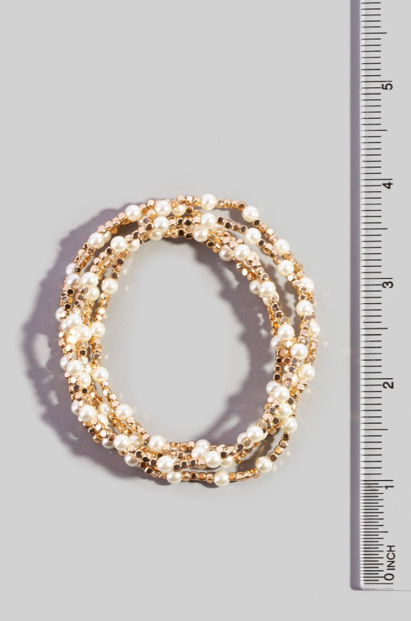 One Night Pearl Beaded Bracelet Set