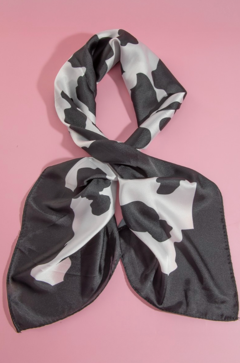 Tilly Cow Print Bandana Scarf