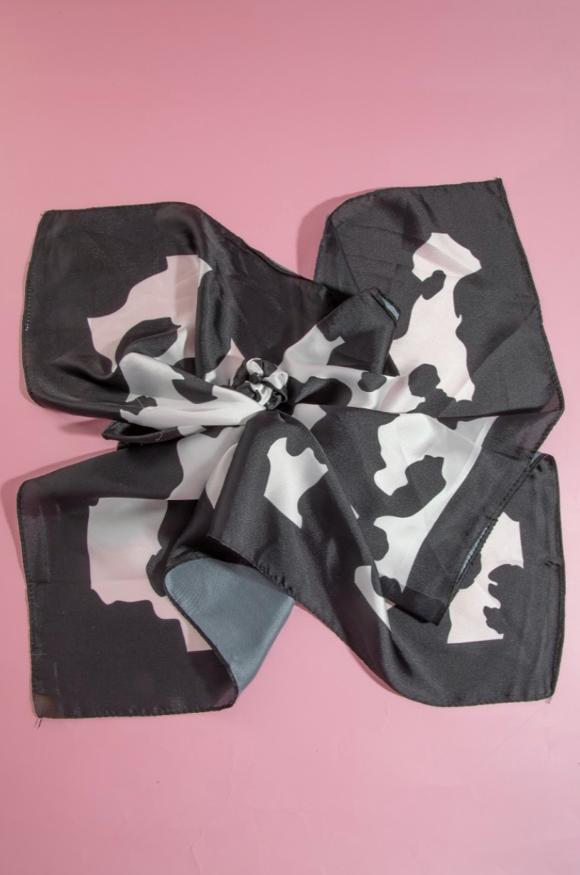 Tilly Cow Print Bandana Scarf