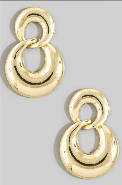 Empty Words Circle Drop Earrings