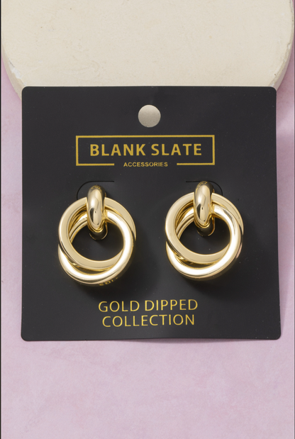 Running In Place Doorknocker Earrings