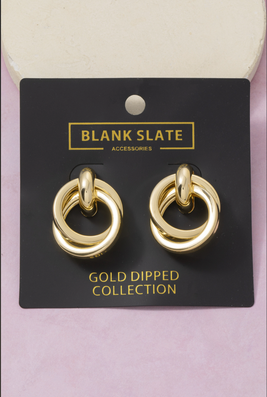 Running In Place Doorknocker Earrings