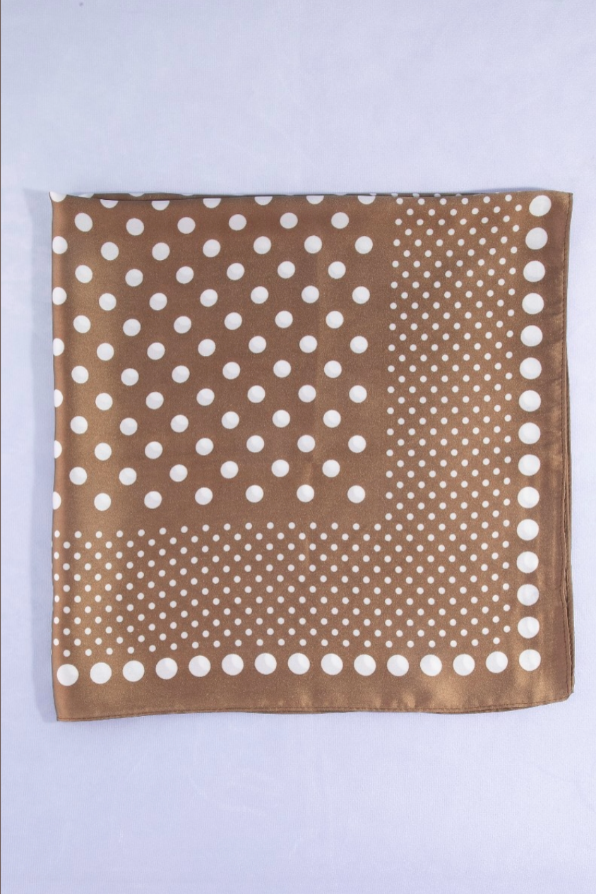 Cameron Polka Dot Scarf Beige