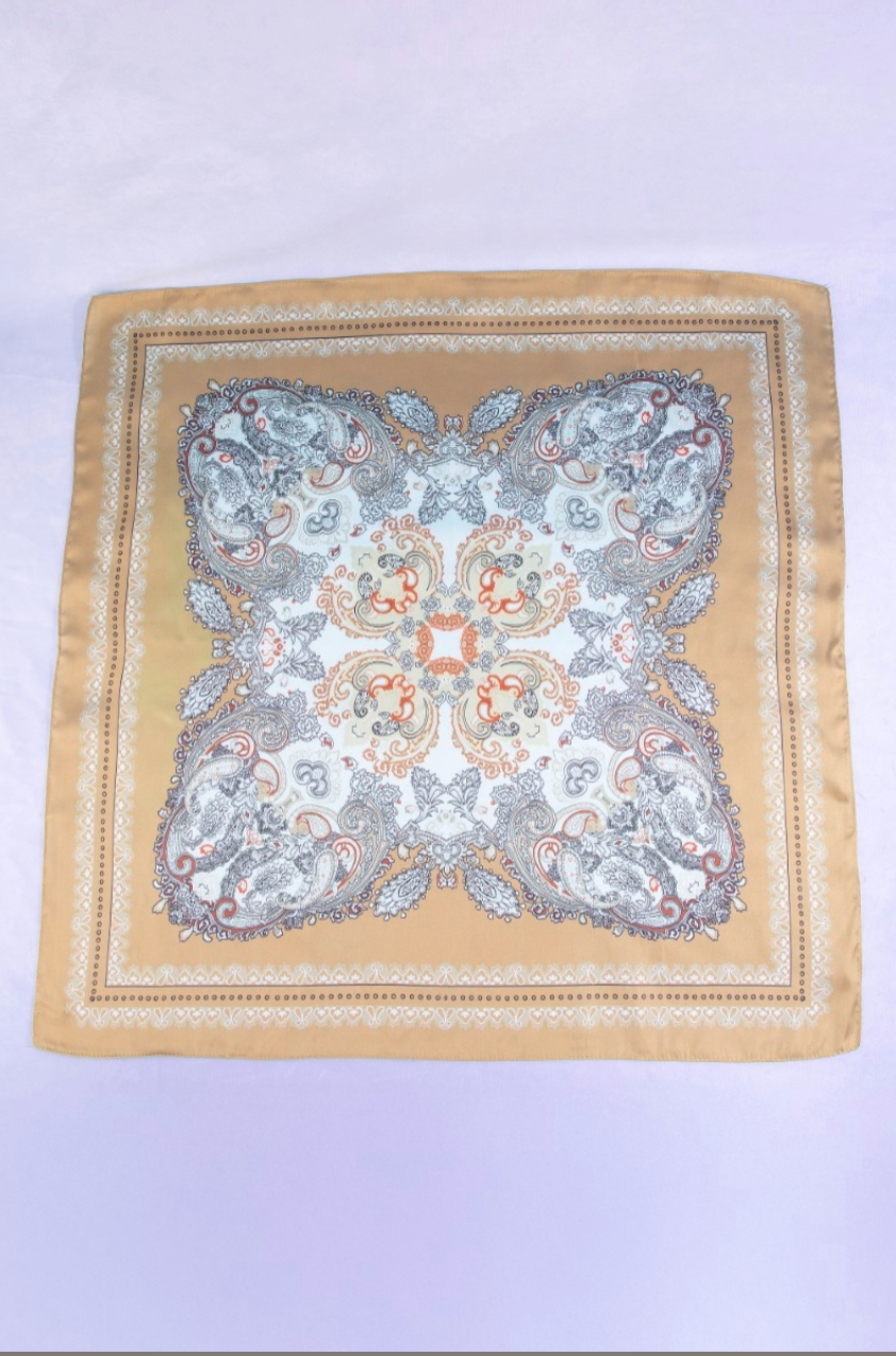 Lindsey Paisley Scarf Rust