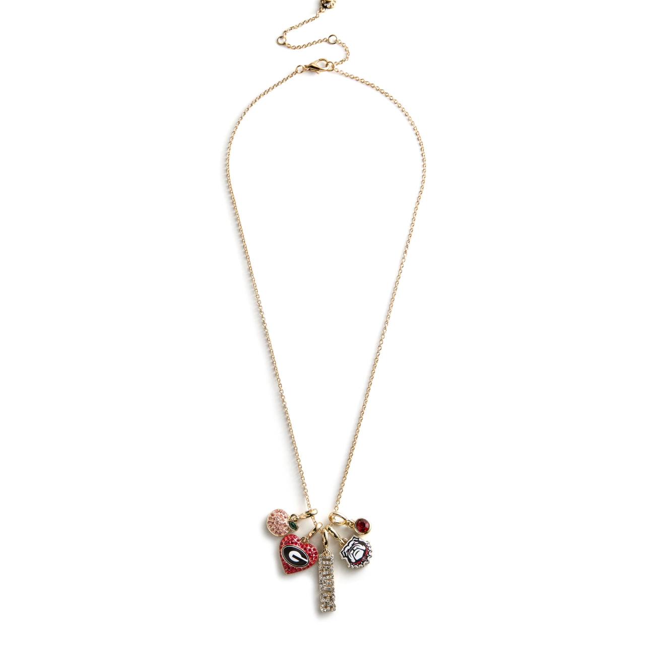 University Of Georgia Cluster Charm Necklace
