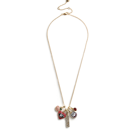 University Of Georgia Cluster Charm Necklace