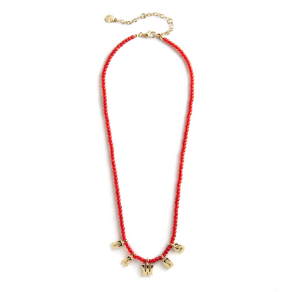 University Of Georgia Delicate Beaded Necklace