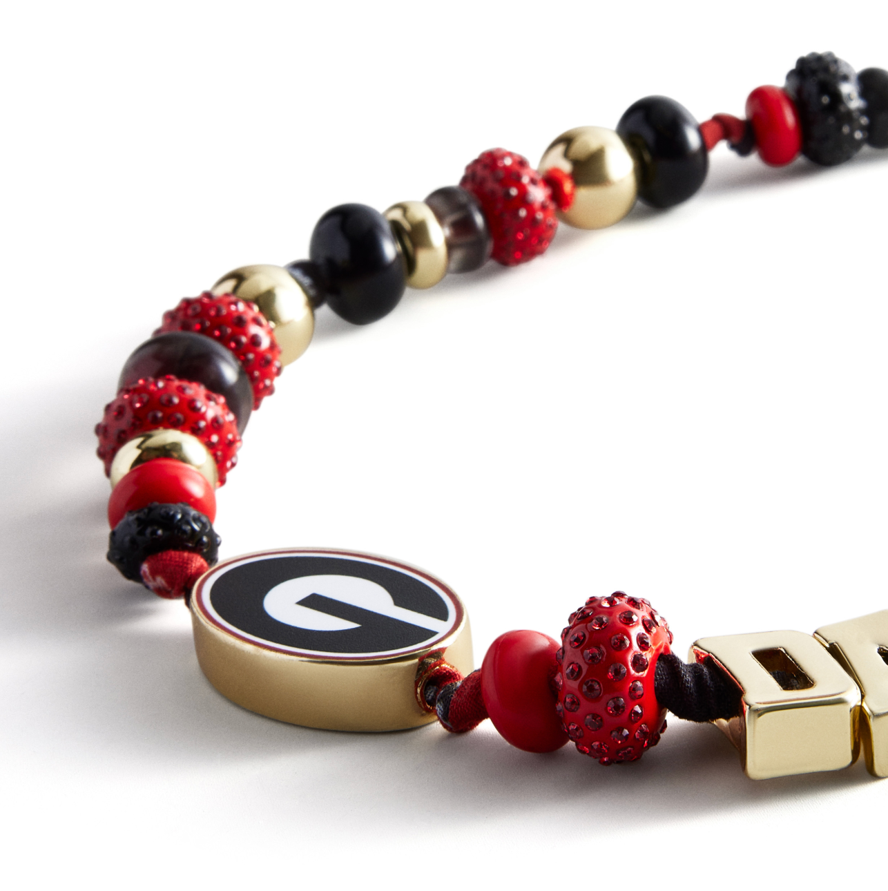 University Of Georgia Beaded Bandana Phone Charm