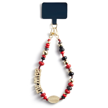 University Of Georgia Beaded Bandana Phone Charm