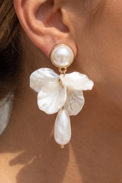 Stacey Pearl Cluster Earrings