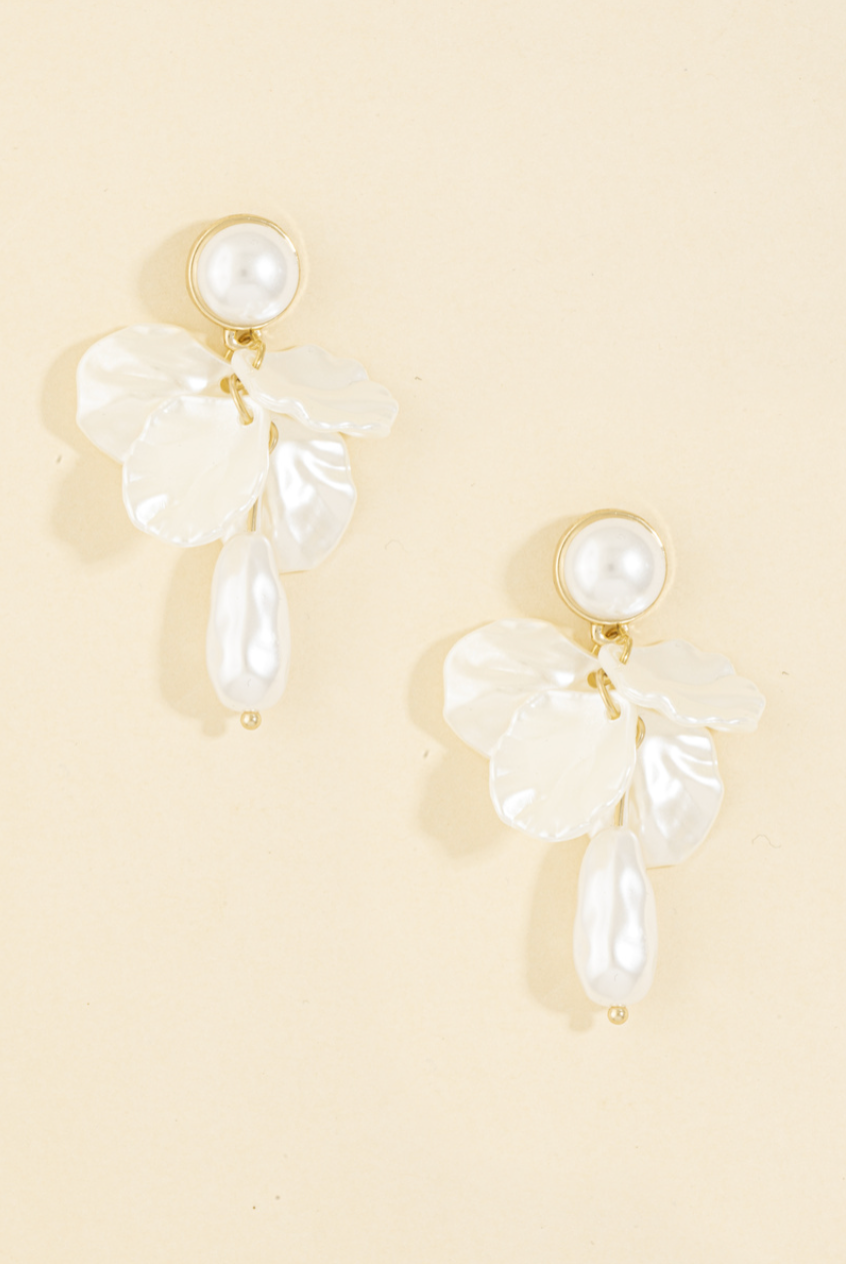 Stacey Pearl Cluster Earrings