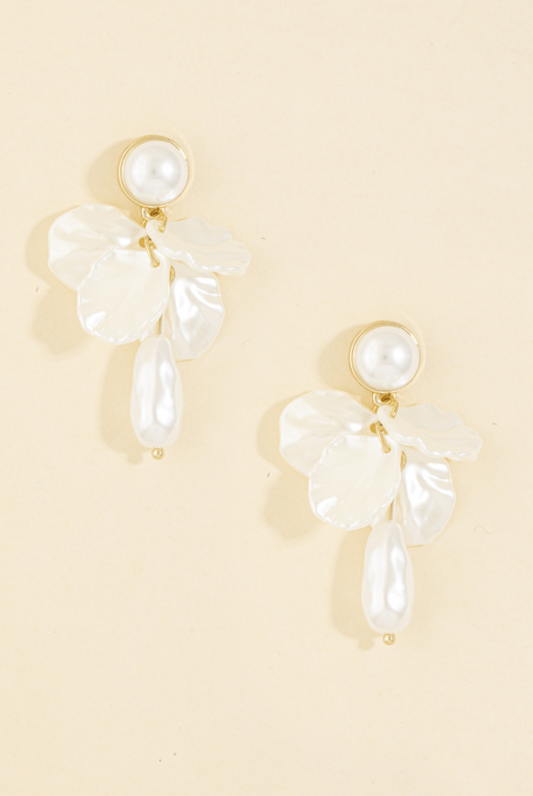 Stacey Pearl Cluster Earrings