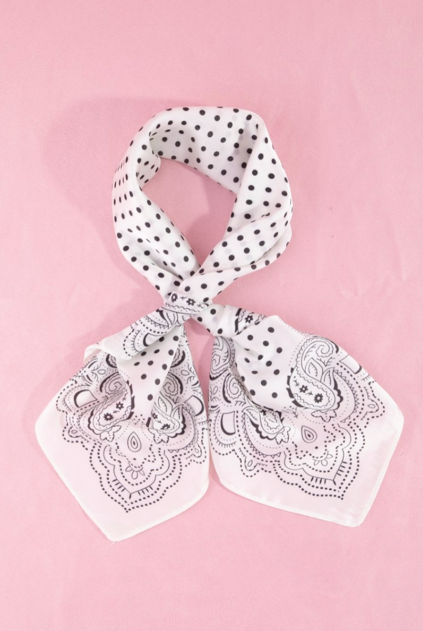 Made For It Paisley Scarf White