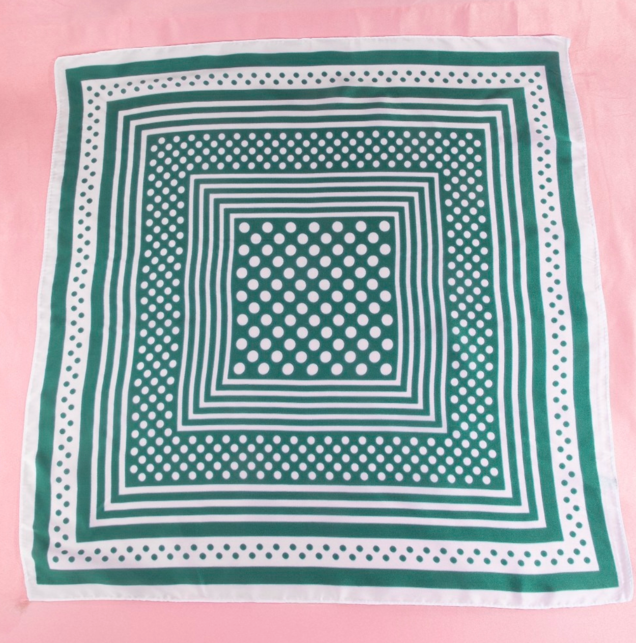 Out There Polka Dot Satin Scarf Green