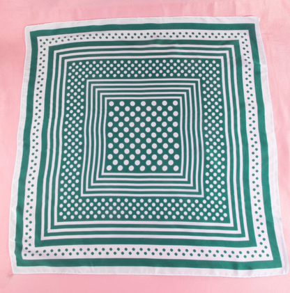 Out There Polka Dot Satin Scarf Green