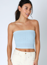 Load image into Gallery viewer, Steady Hand Lace Tube Top Blue