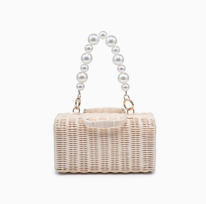 Everly Pearl Wicker Bag