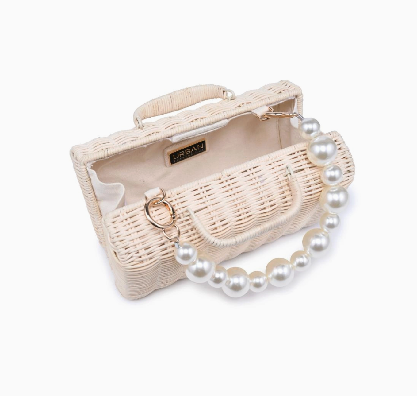 Everly Pearl Wicker Bag
