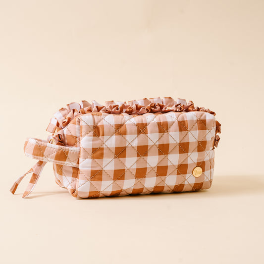 Maple Gingham Essentials Pouch