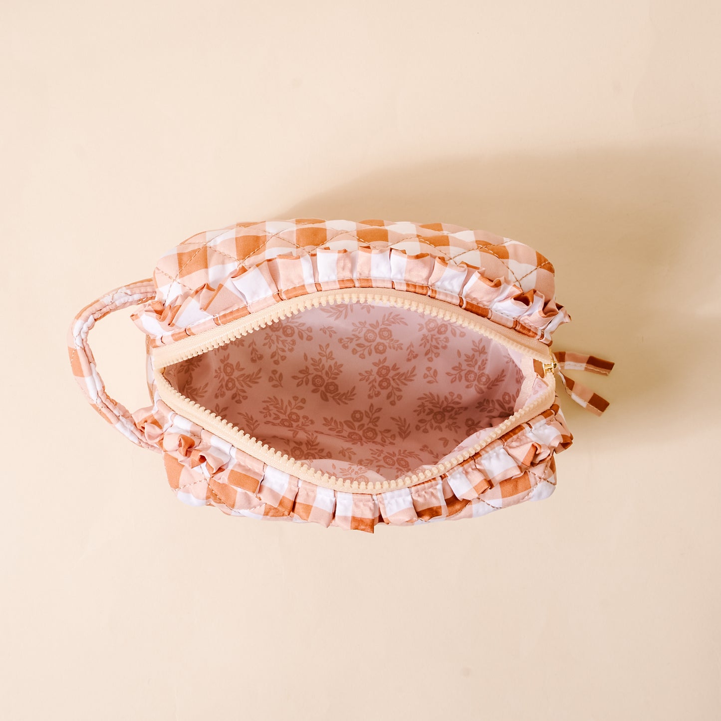 Maple Gingham Essentials Pouch