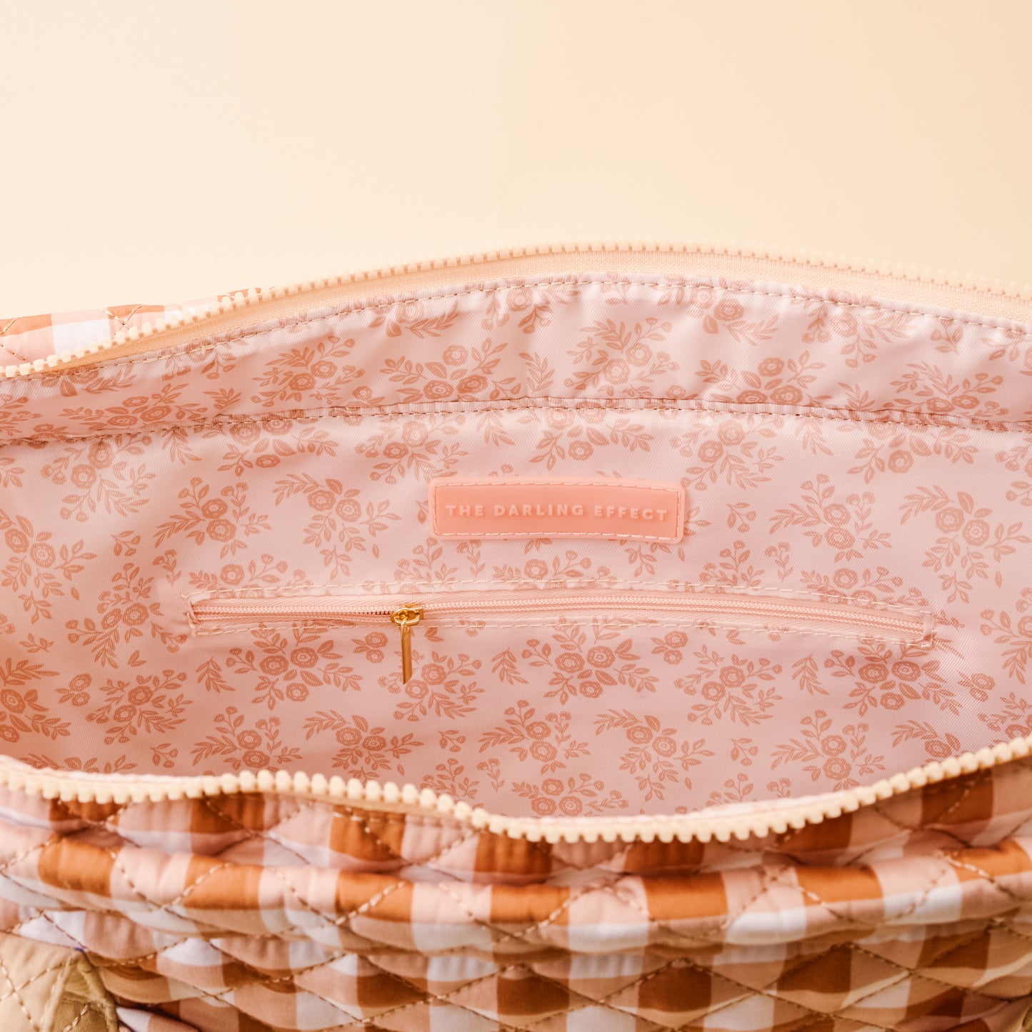 Maple Gingham Essentials Pouch