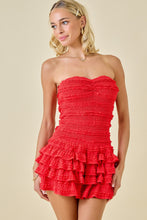 Load image into Gallery viewer, Scarlet Ruffle Smocked Romper