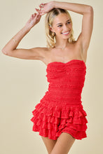 Load image into Gallery viewer, Scarlet Ruffle Smocked Romper