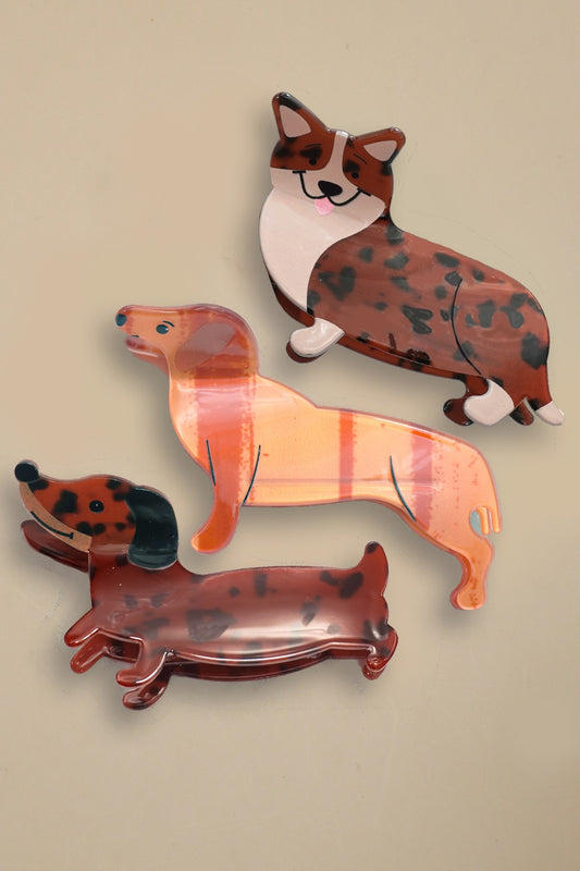 Dachshund Cuddle Jumbo Clip