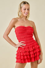 Load image into Gallery viewer, Scarlet Ruffle Smocked Romper