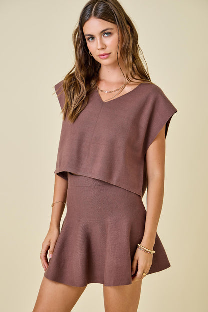 Chestnut Vibe Sweater Set
