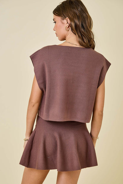 Chestnut Vibe Sweater Set