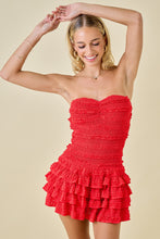 Load image into Gallery viewer, Scarlet Ruffle Smocked Romper