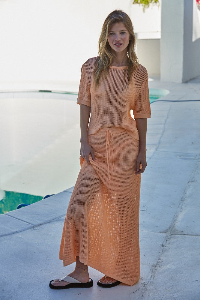 Aiden Open Knit Maxi Skirt