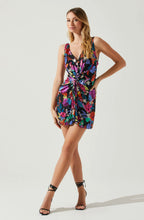 Load image into Gallery viewer, Alivia Floral Twist Mini Dress