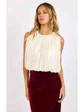 Load image into Gallery viewer, Amour Pleated Bubble Hem Top